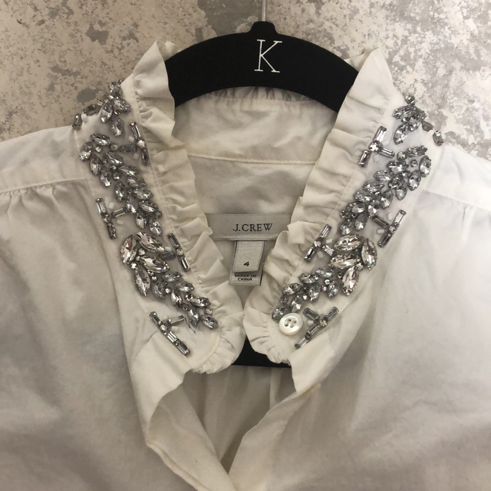 💎J. Crew Embellished blouse - Picture 4 of 10